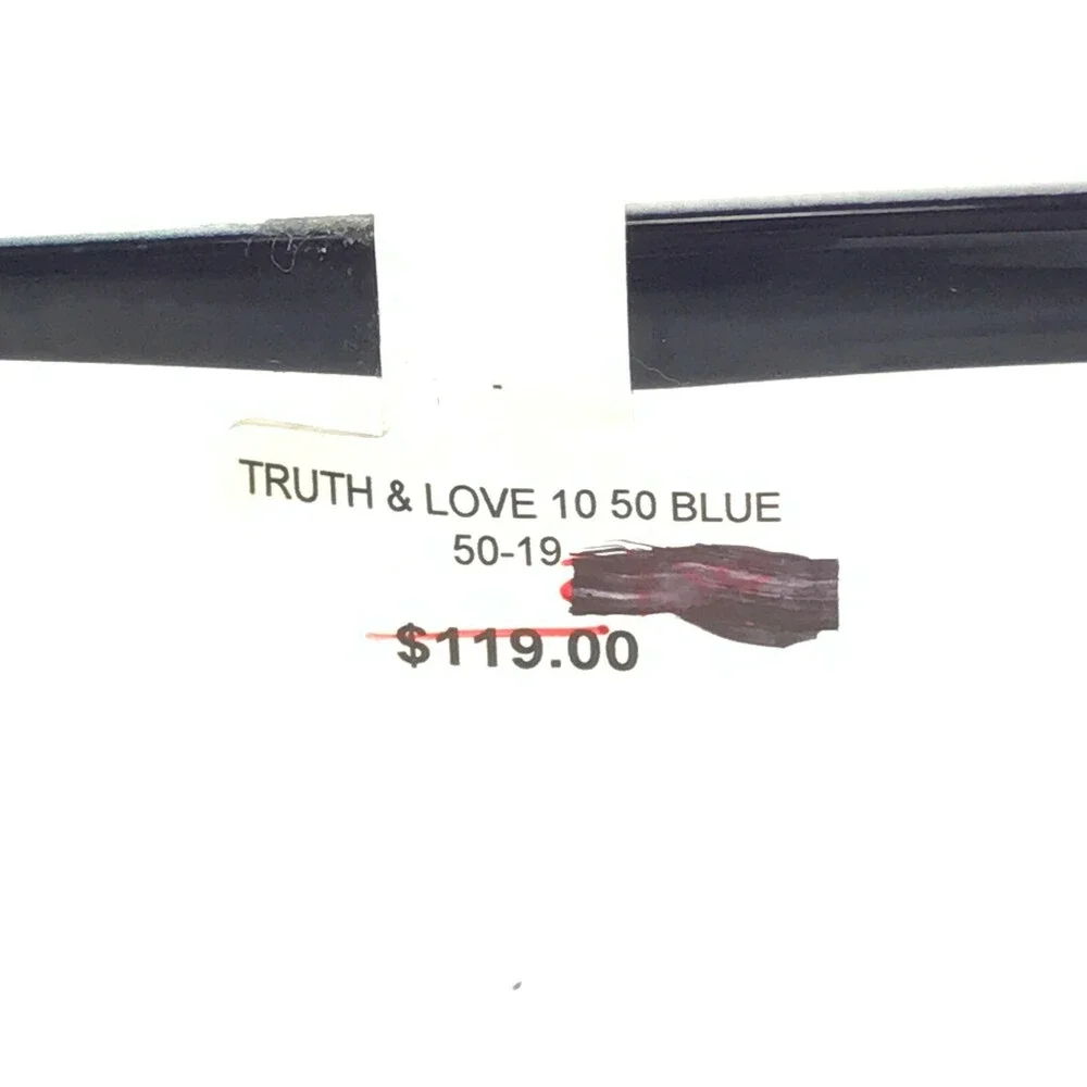 Truth & Love Eyeglasses Frames T&L 10 COL 50 Blue Purple Round 50-19-140
